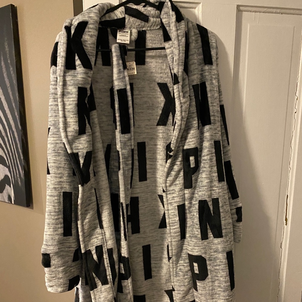 Black and grey robe